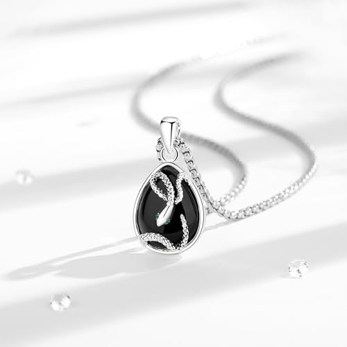 Pendentif guérison serpent avec cristal naturel et bijoux de protection - 2