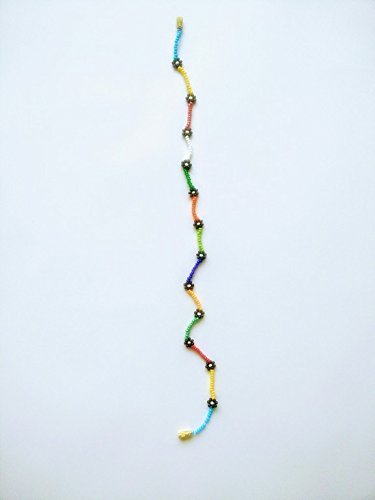 SarvamSarvam Foot Anklet Single Strand Handmade with Multicolored Beads Beach Wear Fashion Jewellery for Women Teens and Girls