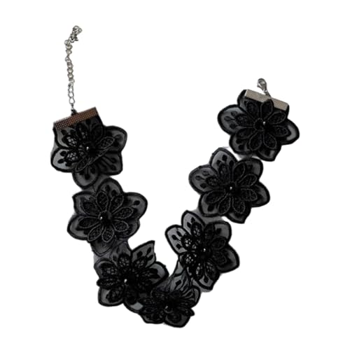 Collier en dentelle pour mariée, sangle de cou en perles pour cérémonie chic