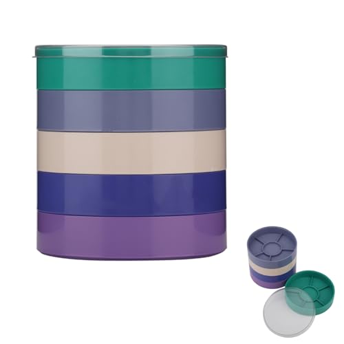 Milltrip 5 Layer Watch Parts Box, Organizer for Watch Screws & Movement Parts, Plastic Storage Case with Dividers