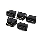 uxcell Universal 5 Terminals Black Auto Car Electric Power Window Lifter Switch 5 Pcs