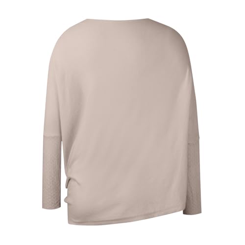 Womens Asymmetric Draped Jumper Long Batwing Sleeve Boat Neck Off The Shoulder Tunic Knit Winter Pullover Sweaters3