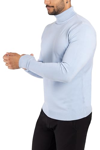 X RAY Mens Turtleneck, Soft Slim Fit Pullover Top, Basic Turtle Neck Sweater for Men4