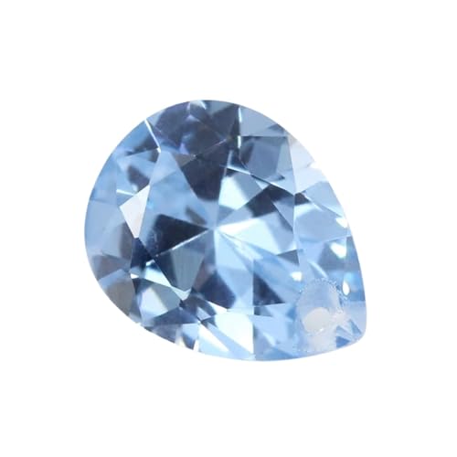 Spinelle synthétique brillant bleu 108# en forme de poire à un trou, 4x6 à 10x14 mm