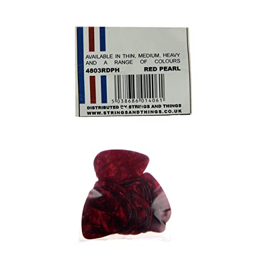 Picato Pearl Lot de 12 médiators lourds Rouge - Les Beatles, Paul McCartney, John Lennon, RIngo Starr, George Harrison Picato Pearl Lot de 12 médiators lourds Rouge – Image 4