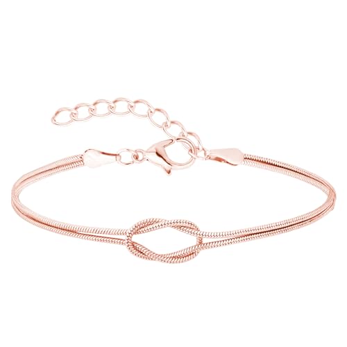 Love Bracelet Dainty Gold Bracelet for Women Snake Chain Infinity Forever Knot Bracelets Jewelry Gift for Her