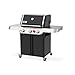 Weber Genesis E-325 Liquid Propane Gas Grill for Outdoor Cooking, 3 Burners, Black – Porcelain-Enameled, Cast-Iron Grates, PureBlu Burners & Sear Zone