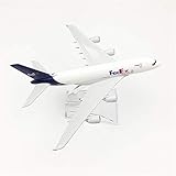 FGDSA Toy Aircraft Modell 16cm Alloy Aircraft Modell Federal Cargo Airbus A380