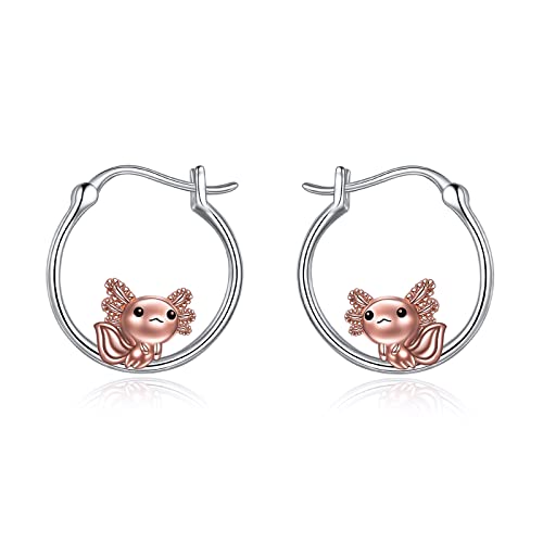TIGER RIDER Cute Animal Hoop Earrings for Women 925 Sterling Silver Jewelry for Mom Sister
