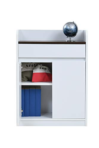 JKプラン キャビネット 引き出し ランドセルラック 幅60 奥行29 子供部屋 リビング 収納 FWD-0010-WHDB, ホワイトダークブラウン