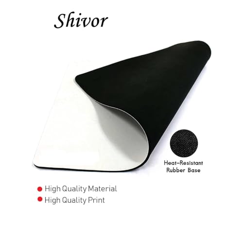 Image of Shivor Mouse Pad | Non Slip Rubber Base | Smooth Cloth Surface | Speed and Precision Operation | Compatible with Laser and Optical Mouse | for Laptop and PC | Size Standard