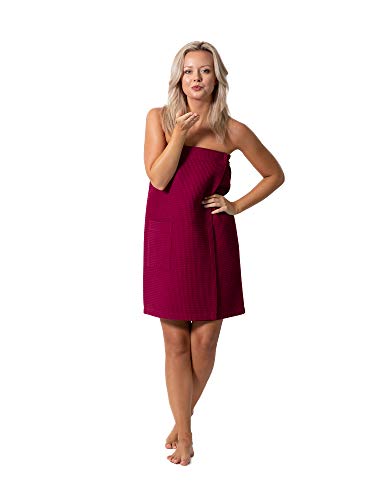 Image of Robe Direct Quick Dry, Lightweight Waffle Spa /Bath Wrap with Adjustable Closure & Elastic Top