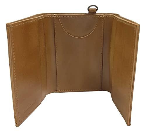 Harley-Davidson Men's Traditional B&S Tri-Fold Genuine Leather Wallet - Natural2