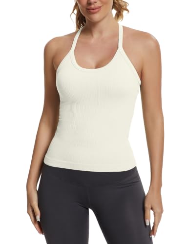 Image of MathCat Seamless Workout Tank Tops with Built in Bra