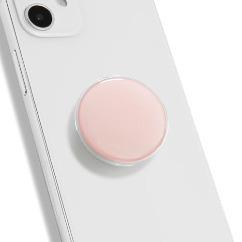 OnTheGrip Cute Solid Macaron Color Round Shape Collapsible Mobile Phone Grip Stand Holder for Smartphone Tablet Cell Phone Accessory (Pink)