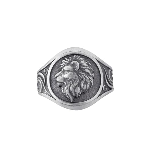 Handmade Lion Head Ring, 925 Sterling Silver Rings, African Leo Men Ring, Animal Jewelry, Gift For Animal Lovers2