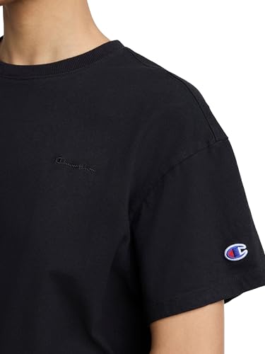 Image of Champion Women's Classic Short Sleeve Graphic T-Shirt, Loose Fit, Script Logo