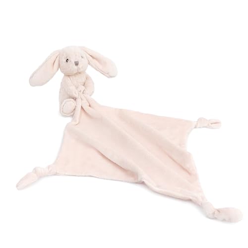Image of MON AMI Rosie The Bunny Plush Lovey, 13.5-Inch Knotted Security Blanket