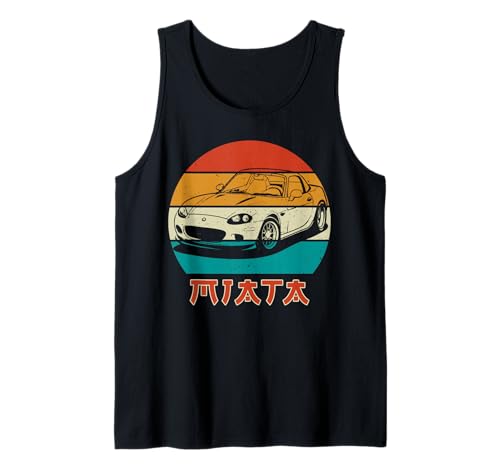 Japanisches Miata Auto Retro Vintage Sportwagen Legende 90er Jahre Tank Top