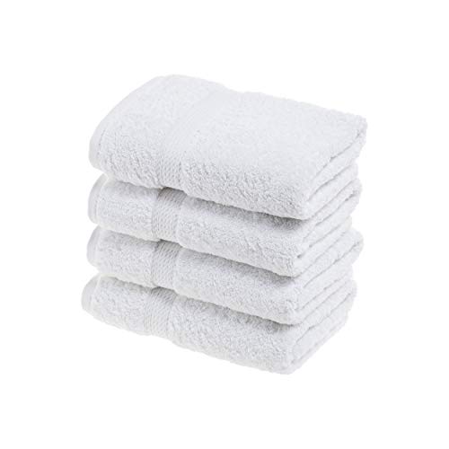Superior Hand WH 900GSM Towel Set, 4PC, White, 4 Count