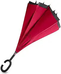 L&Q Guarda Chuva Invertido Automático: Tecido Duplo Impermeável com Proteção UV e Cabo Inteligente