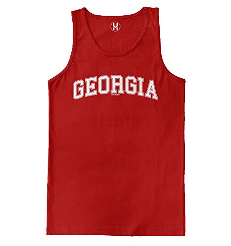 Georgia - State School University Sports Men's Tank Top (Red, X-Large)