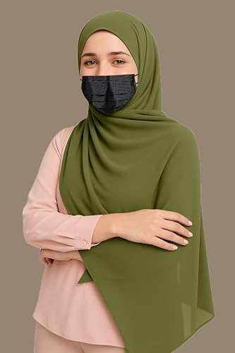Image of Premium Georgette Hijab for Women, Lightweight and Breathable | 180x70 cm