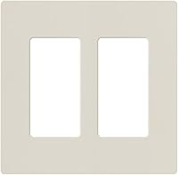 Vista 10 de Lutron CW-2-WH-12 Placa de pared Decorador Claro blanca de 2 Gang (paquete de 12) CW-2-WH