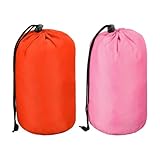 sourcing map Saco de 5.1 x 8.1 x 9.8 pulgadas, paquete de 2 bolsas de nailon resistentes al agua con cordón portátil con solapa para polvo, bolsa seca ultraligera para camping, senderismo, mochileros