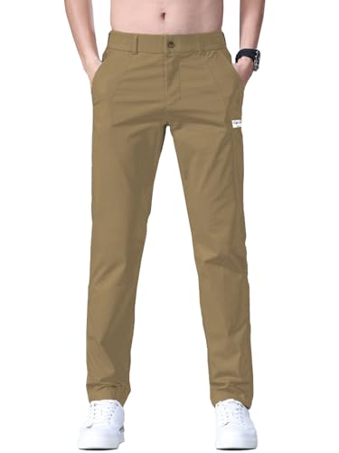 Image of TOPLOT Men's Regular Casual Trouser (Pant-5188-Gold-42) Silver