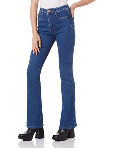 Calça Super lipo Boot Cut Sawary, Feminina,Indígo, 46