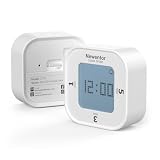 Newentor Temporizador digital con función de giro, cuenta regresiva individual de 1, 3, 5 minutos, temporizador de cocina con 4 estilos de alarma, cronómetro, hora y reloj despertador