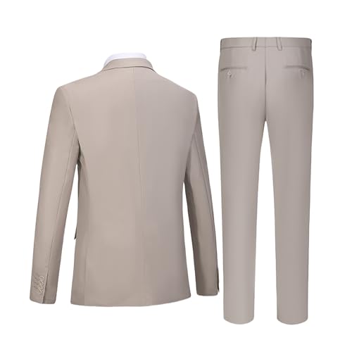 Men Suits Slim Fit 3 Pieces, Two Button Wedding Suit Prom Suit for Men Business Suit Jacket Vest Pant and Two Bow-Ties2