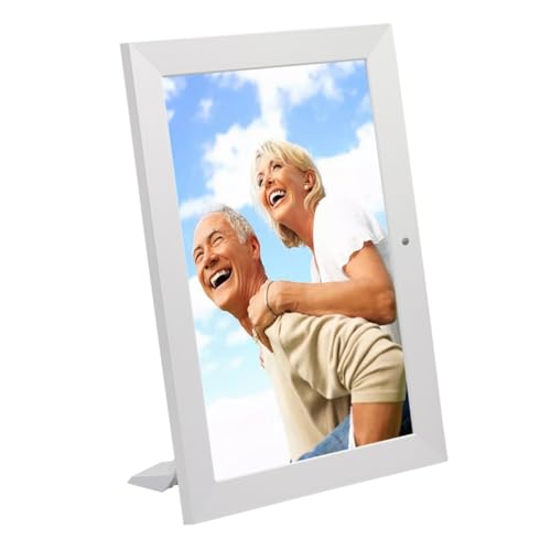 Akfldms Fotos Digital con Pantalla 8 Pulgadas, Retroiluminación LED, HD IPS, 1280 X 800, Compatible con para Álbumes, Fotos, Música y Películas, con Todas Funciones, Enchufe Europeo