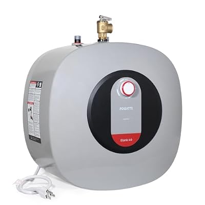FOGATTI Mini Tank Water Heater Electric, 4 Gallon Point of Use Hot Water Solution for Under Sink 110V 120V