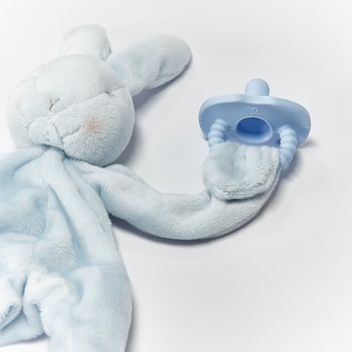 Image of Bunnies By The Bay inchBud inch Bunny Silly Buddy - Animal Pacifier Holder Plush Toy with Velcro Loop Attachment - 10 inch (25cm) Size
