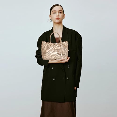 Image of Woven Tote Bag for Women, Hobo Bag for Work, Large Beach Travel Handbags and Purses, Retro Shoulder Bag, Shopping Bag