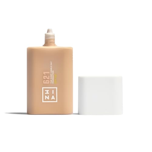 3INA MAKEUP - The Every Single Day Foundation SPF 50 621 - Base de Maquillaje Muy claro cálido con SPF 50 & Niacinamida - Fórmula ligera - Modulable - Cobetura ligera a media - Vegan - Cruelty Free