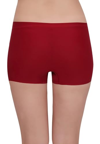 Image of LOURYN KOULYN Women's Ice Silk Seamless Boyshort Panty, (Pack of 3 Panty)