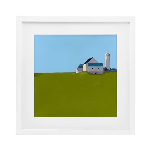 Farmland Silo Affiche encadrée verre Stupell : fini les murs vides, cadre déco 33x33cm
