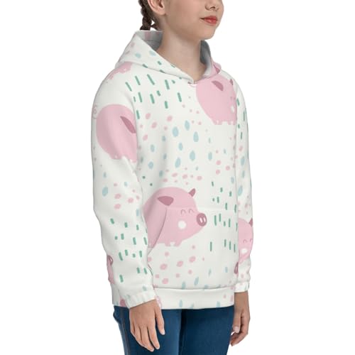 Cute Pigs Kids Pullover Hoodies Boys Sweatshirts Girls Athletic Clothes with Pocket3