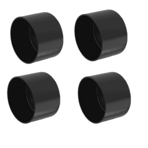 Image of 4Pcs Rubber End Caps ID 38mm (1-1 /2 inch) Black Flexible Protective Caps Soft Elastic Dustproof Cover for Rod Tube Screw Bolt