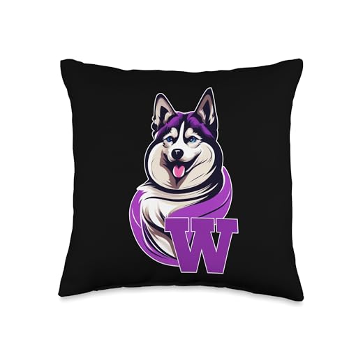 Washington Husky - Washington Huskie Throw Pillow