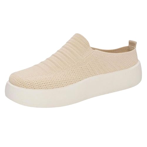 Zapatillas Gym ortopédicas Soporte Arco y sensación descalza, Ligero para Deporte de Equipo Amateur y Salidas(Beige37)