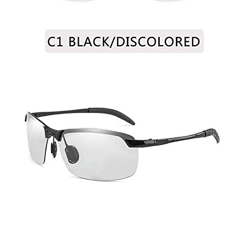 Preisvergleich Produktbild Sonnenbrille Farbwechsel Photochrome Sonnenbrille Herren Polarisierte Chamäleonbrille Männliche Sonnenbrille Tag Nachtsicht Fahrbrille-C1