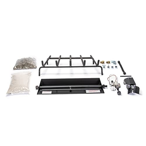 Peterson Real Fyre 24-Inch Big-Stack Split Oak Oak Log Set With Vented G45 Dual- Flame Burner W/Auto Safety Pilot Control Valve (Natural Gas) #TOP1