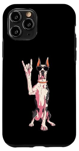 Cool Great Dane Rock �n���h�T�C�� �T���O���X �O���t�B�b�N �� �X�}�z�P�[�X iPhone 11 Pro �p