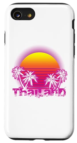 Carcasa para iPhone SE (2020) / 7 / 8 Love Beaches Sunset Palm Trees Summer Thailand Vibes Retro