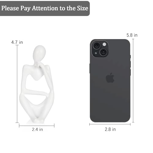 image for Ozzptuu Sandstone Resin Thinker Style Abstract Sculpture Statue Collec