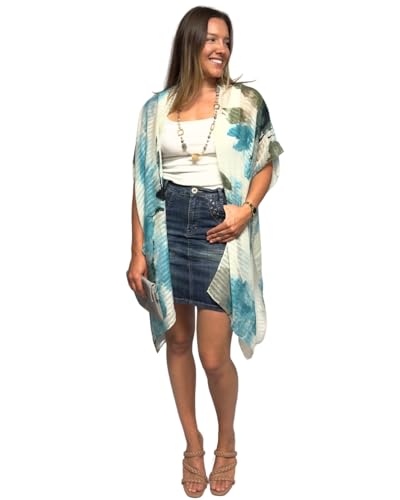 Image of Humble Hilo Womens Kimono Cardigan Sleeveless Lightweight Cover Up Casual & Flowy, 2 Sizes